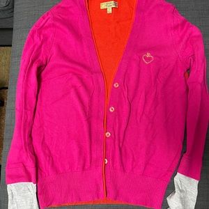 Princess Vera Wang Orange and Pink Cardigan S